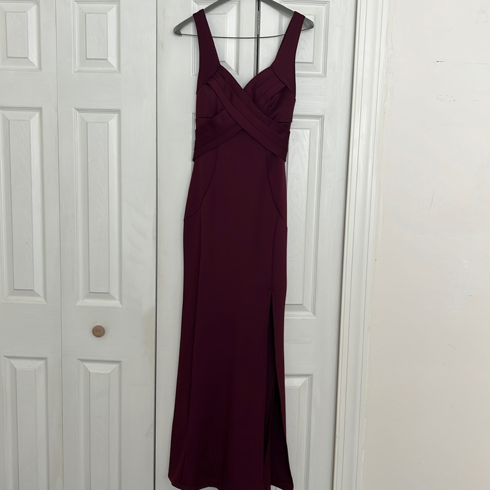 Burgundy dress
